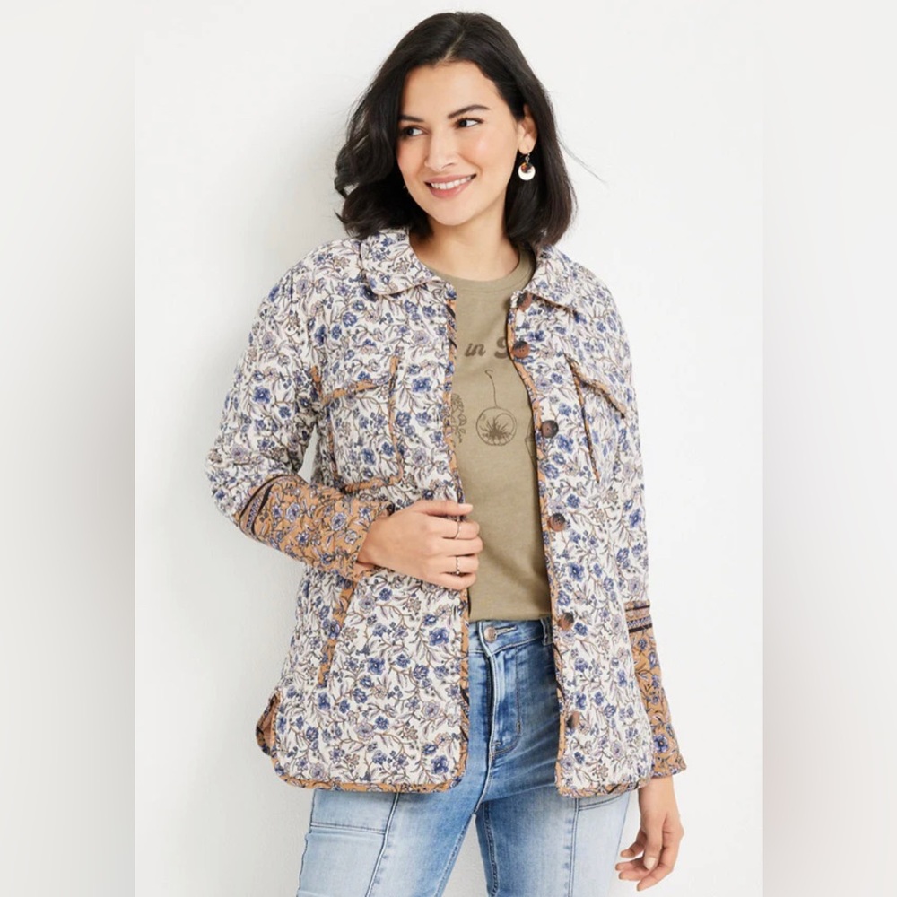 Maurice’s Floral Quilted Shacket, Medium